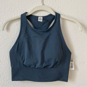 Lululemon Ebb To Train Bra Iron Blue Size 6 Athleisure Activewear Cropped Sporty